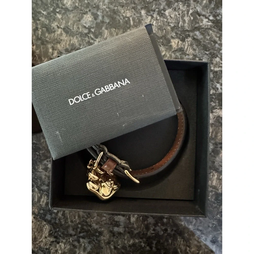 Dolce &‎ Gabbana Animal Print Dog Or Car Collar. NWB, Card. Authentic $515